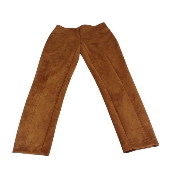Dressbarn Women's Brown Faux Suede Tapered Pants Size Small - Picture 3 of 6